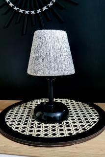 Kablosuz Abajur, Cafe Otel Restaurant için Masa Lambası, Gümüş Başlıklı Pilli Abajur