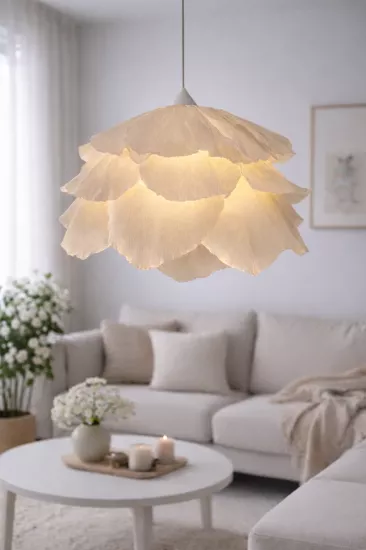 El Yapımı Krapon Kağıt Çiçek Avize