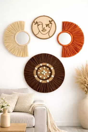 4’lü Doğal Duvar Dekor Seti