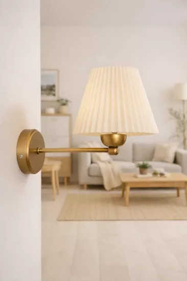  İskandinav Duvar Lambası - Pileli Aplik