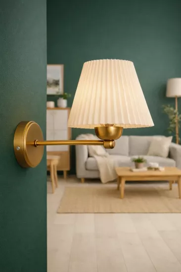 Kablosuz Pilli Aplik | 9V Pil ile Çalışan Dekoratif İskandinav Duvar Lambası – Bubi Home